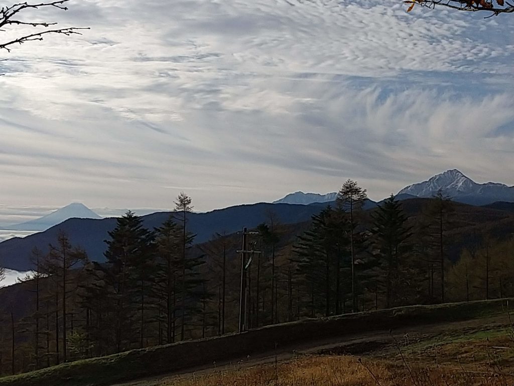 富士山と甲斐駒ヶ岳